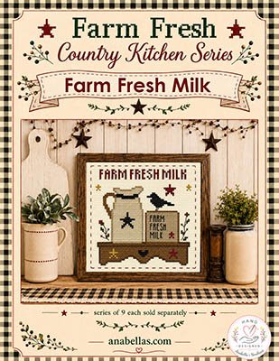 Farm Fresh Country: Farm Fresh Milk - Cross Stitch Pattern
