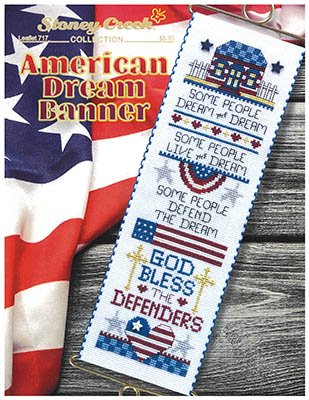 American Dream Banner - Patriotic Cross Stitch Pattern