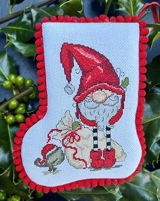 Santa & Helper - Christmas Ornament Cross Stitch Pattern