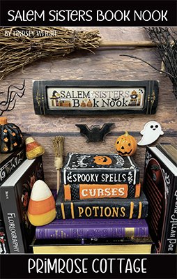 Salem Sisters Book Nook - Halloween Cross Stitch Pattern