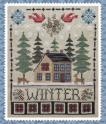 Winter Saltbox - Cross Stitch Pattern