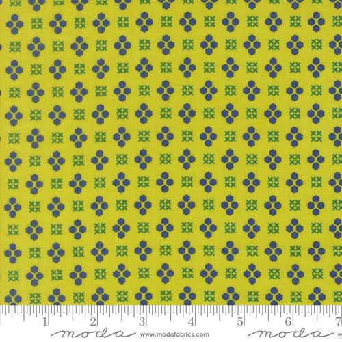 Makers Delight Geometric Acid Green - Quilt Fabric
