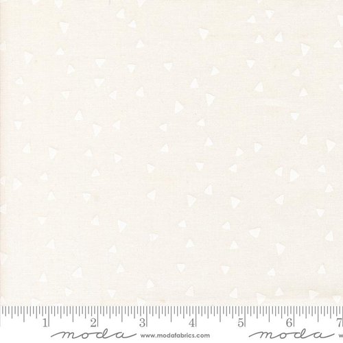 Makers Delight Triangle White White - Quilt Fabric