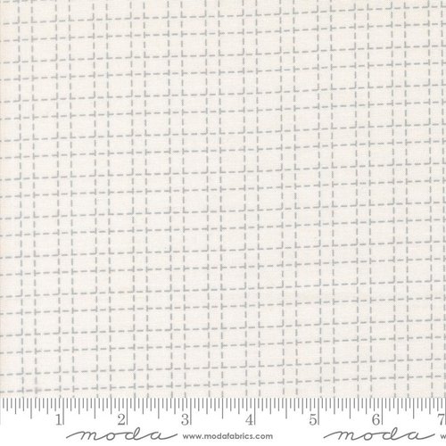 Makers Delight Lined White Platinum - Quilt Fabric