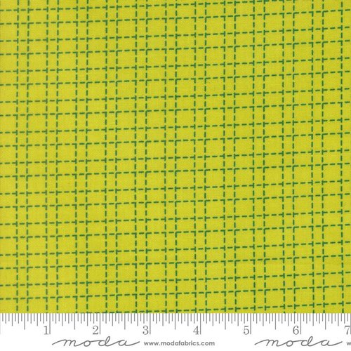 Makers Delight Lined Acid Green - Quilt Fabric