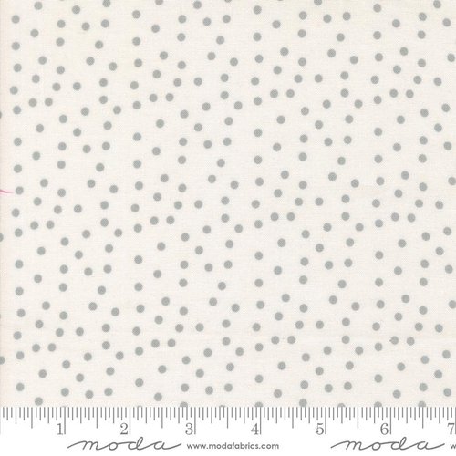 Makers Delight Dots White Platinum - Quilt Fabric