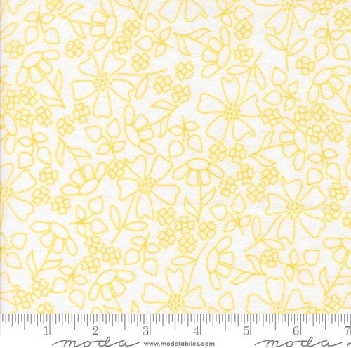 Sherbet Sunshine Flannel Sketch Sunshine - Quilt Fabric
