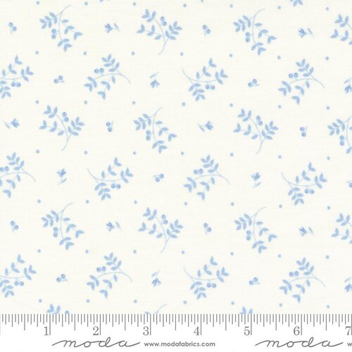 Blueberry Delight Cream - Fresh Berries Blenders - Fabric
