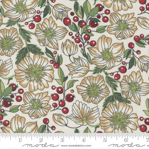 Jolly Good Eggnog - Christmas Rose - Quilt Fabric