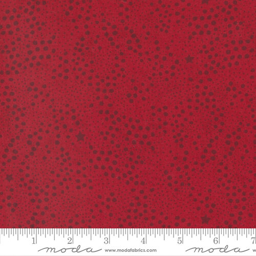 Jolly Good Crimson - Snowballs Dots - Quilt Fabric