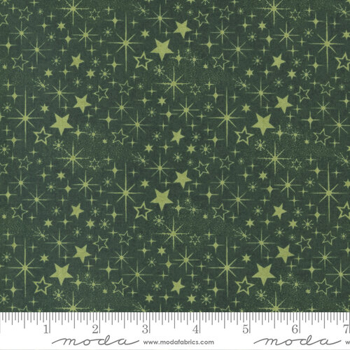 Jolly Good Evergreen - Tinsel Stars - Quilt Fabric