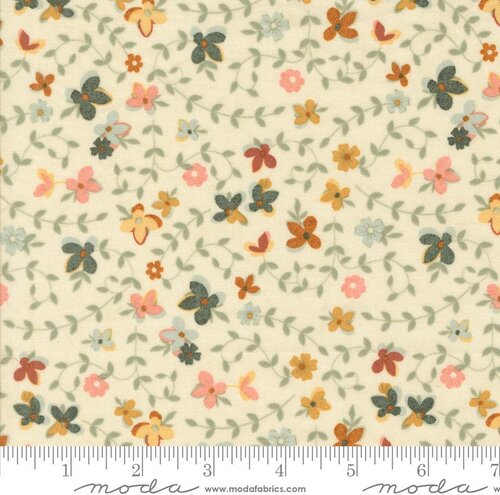 Acorn Hollow Flowers - Ecru - Quilt Fabric