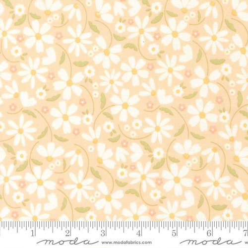 Dear Daisy Flower Apricot - Quilt Fabric