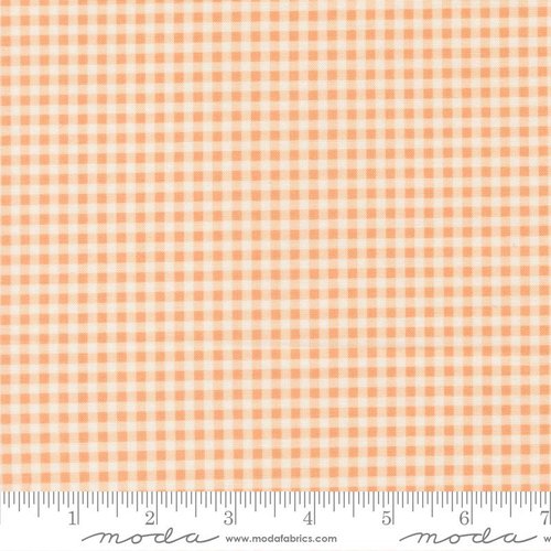 Dear Daisy Checked Peach - Quilt Fabric