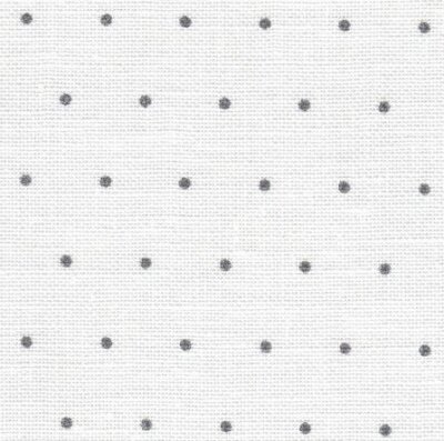 36 Count White with Grey Mini Dots Edinburgh Linen 27x36