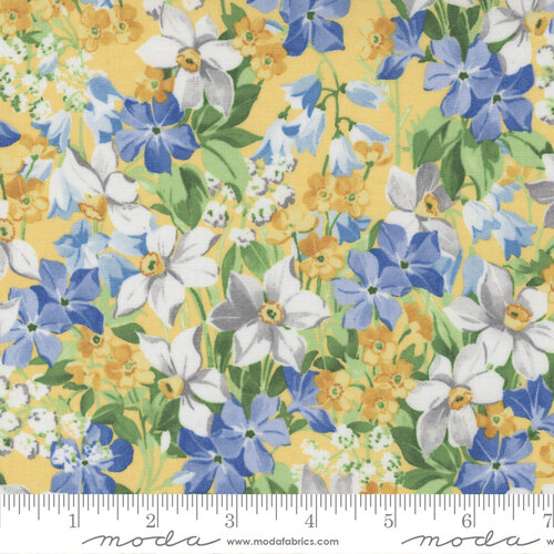 Summer Breeze Yellow - Flower Garden - Quilt Fabric