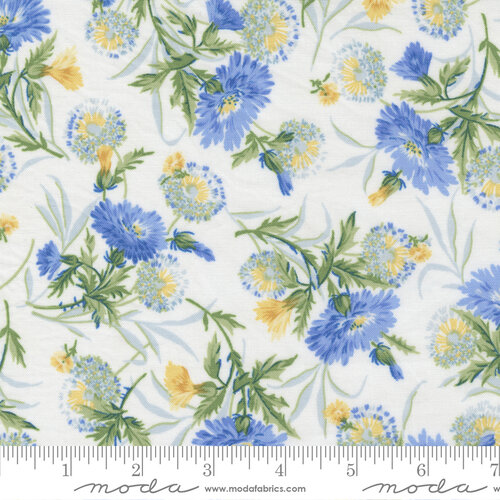 Summer Breeze White - Flower Patch Dandelions - Quilt Fabric