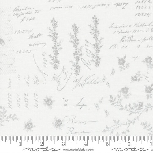 Mix It Up Off White Grey - Collage Background - Quilt Fabric