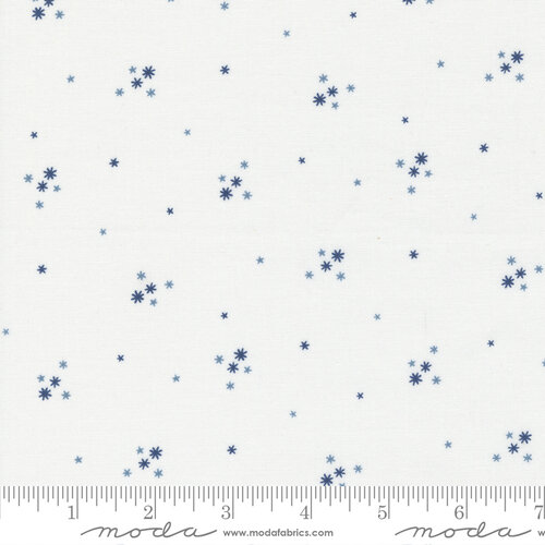 Mix It Up Off White Blue - Stars Stars - Quilt Fabric