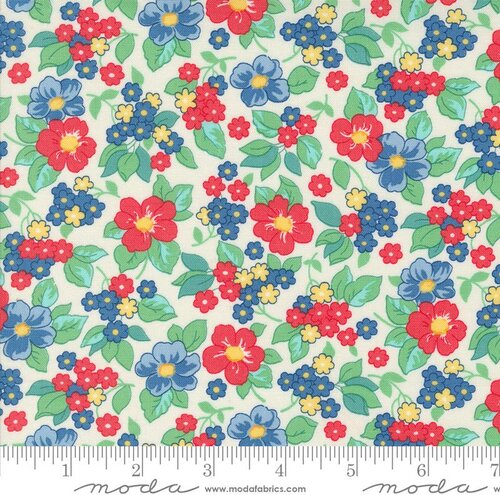 30s Playtime Eggshell Primary - Quilt Fabric