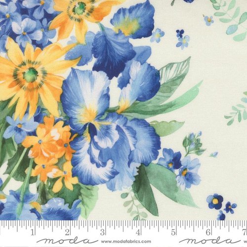 Summer Breeze 2027 Floral Ivory - Quilt Fabric