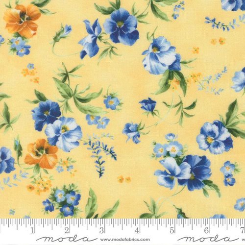 Summer Breeze 2027 Blossoms Canary - Quilt Fabric