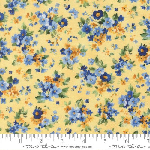 Summer Breeze 2027 Blooms Canary - Quilt Fabric