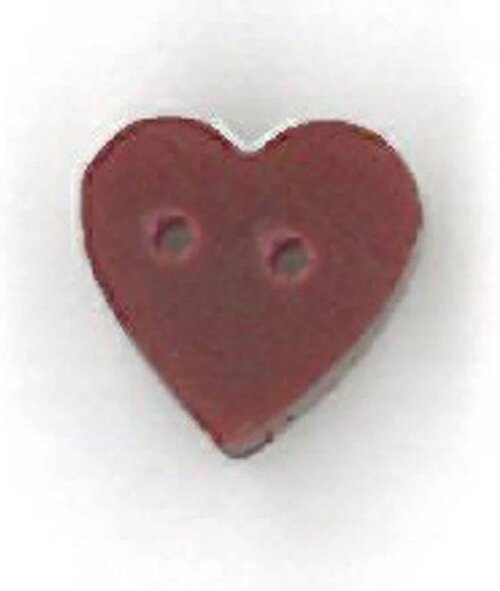 Tiny Folk Art Red Heart - Button