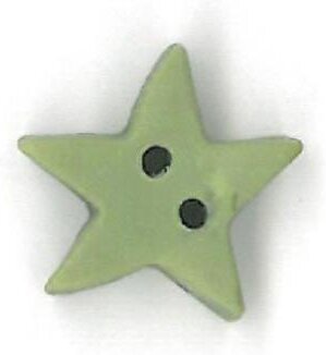 Medium Pale Sage Star - Button