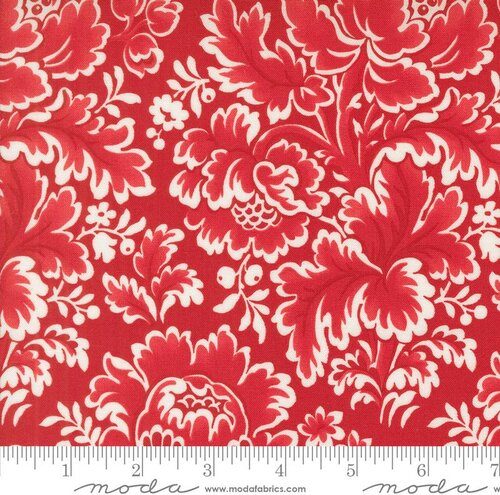 Buon Natale Flowers - Pomegranate - Quilt Fabric
