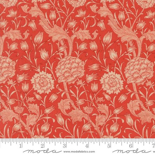 Larkspur and Linen Flower Pomegranate - Quilt Fabric