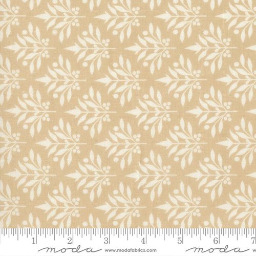 Larkspur and Linen Leaf Linen - Quilt Fabric