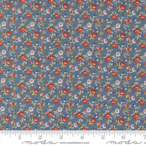 Larkspur and Linen Sprig Cornflower - Quilt Fabric