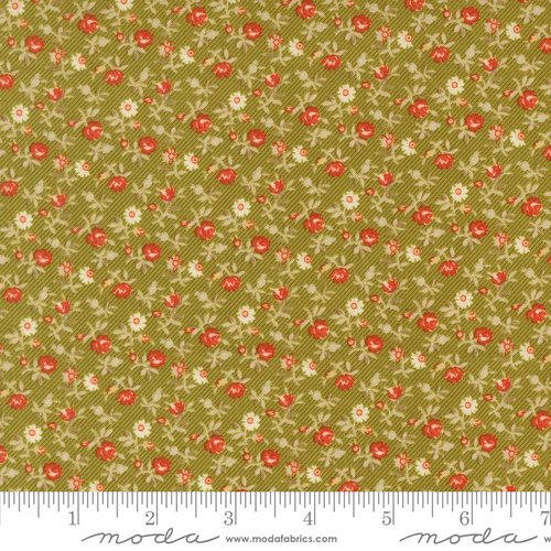 Larkspur and Linen Sprig Moss - Quilt Fabric