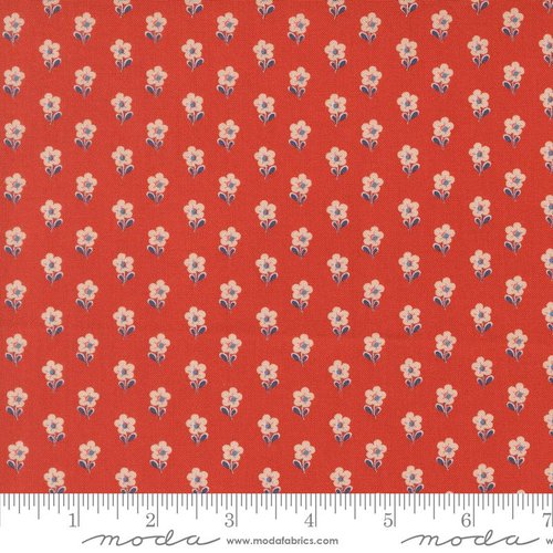 Larkspur and Linen Bloom Pomegranate - Quilt Fabric