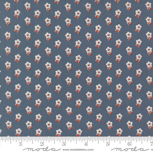 Larkspur and Linen Bloom Cornflower - Quilt Fabric