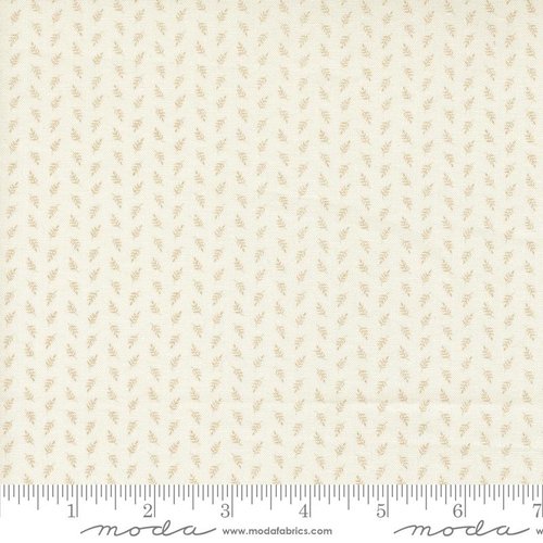 Larkspur and Linen Leaves Daisy Linen - Quilt Fabric