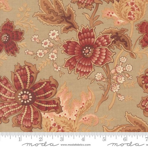 Le Jardin Rouge Floral Roche - Quilt Fabric