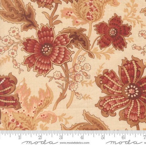 Le Jardin Rouge Floral Pearl - Quilt Fabric
