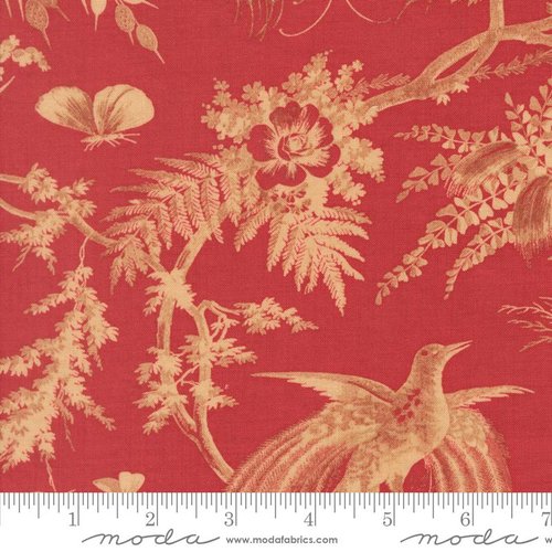 Le Jardin Rouge Nature Rouge - Quilt Fabric