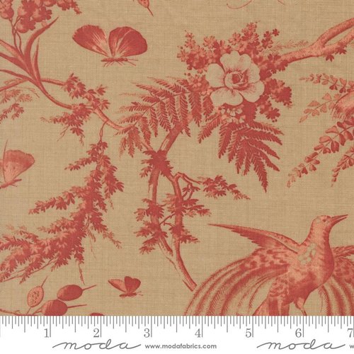 Le Jardin Rouge Nature Roche - Quilt Fabric