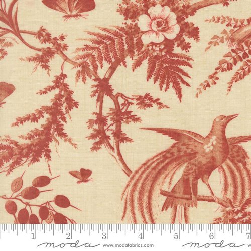 Le Jardin Rouge Nature Pearl - Quilt Fabric