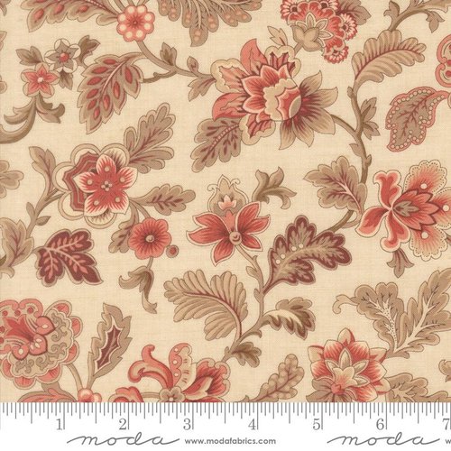 Le Jardin Rouge Flower Pearl - Quilt Fabric