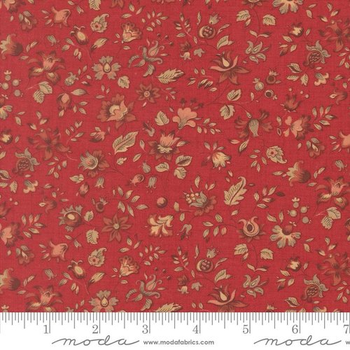 Le Jardin Rouge Blossom Rouge - Quilt Fabric