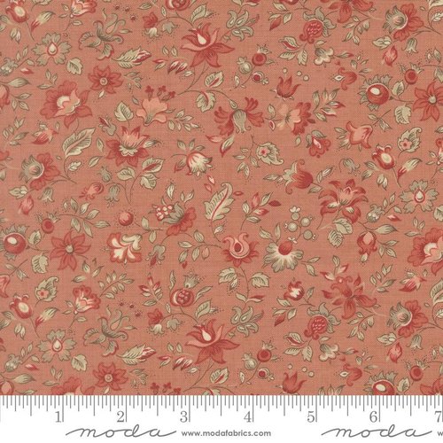 Le Jardin Rouge Blossom Clay - Quilt Fabric