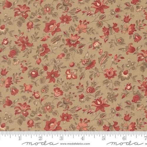 Le Jardin Rouge Blossom Roche - Quilt Fabric