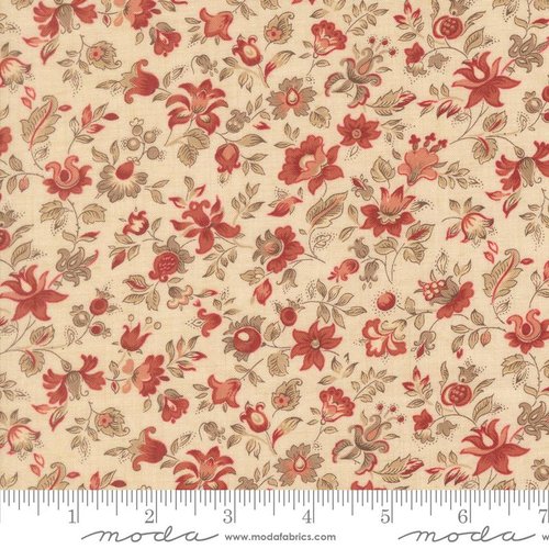 Le Jardin Rouge Blossom Pearl - Quilt Fabric