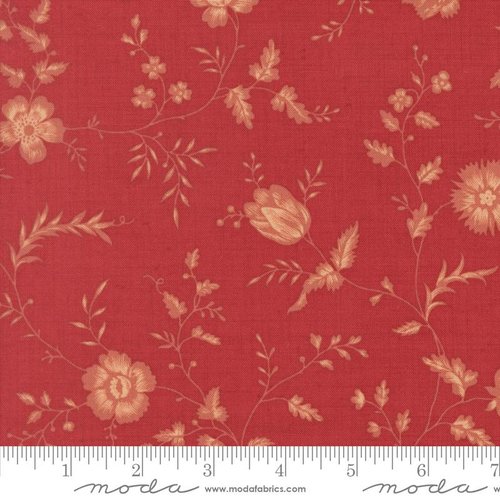 Le Jardin Rouge Sprig Rouge - Quilt Fabric