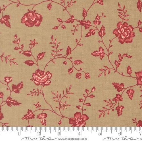 Le Jardin Rouge Sprig Roche - Quilt Fabric