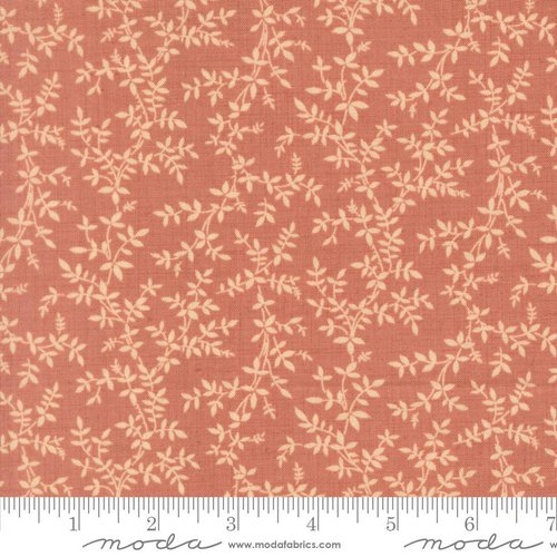Le Jardin Rouge Leaves Clay - Quilt Fabric